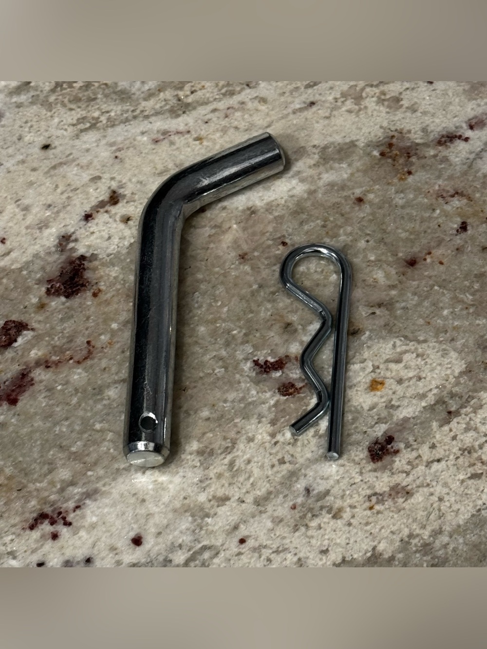 Chrome Hitch Pin and R-Clip Set - Silver